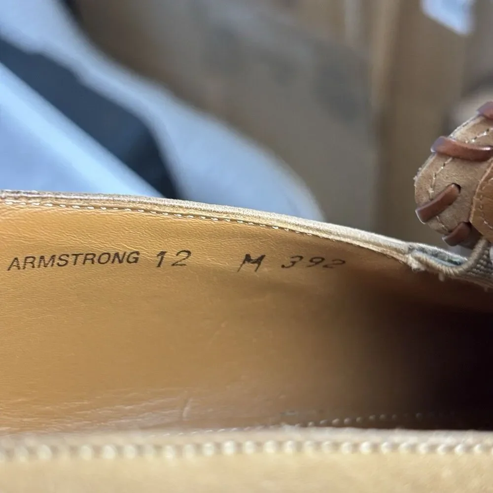 Mezlan Armstrong Loafers 68398 Mens Size 12 Light Brown Suede Made in Spain